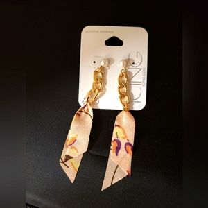 Icing dangling fabric earrings